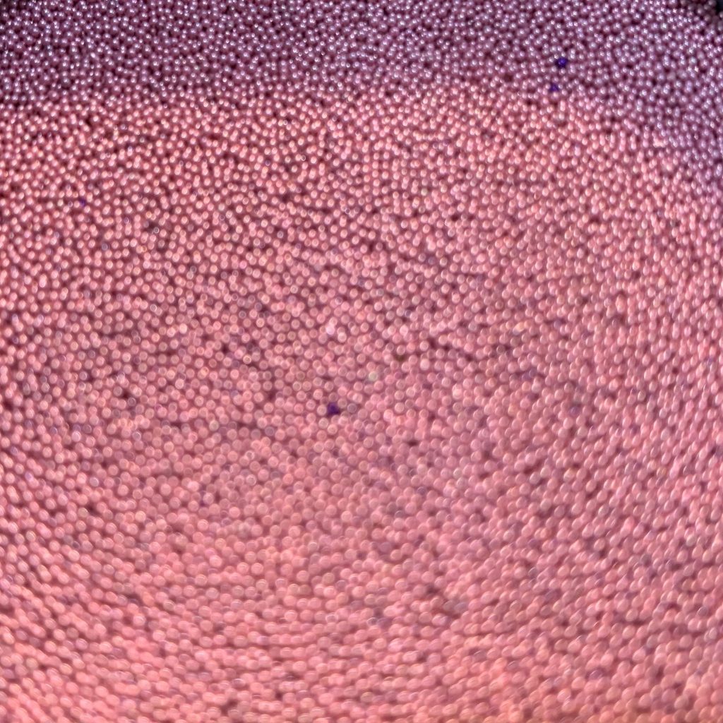 Pink Metallic Glass Beads