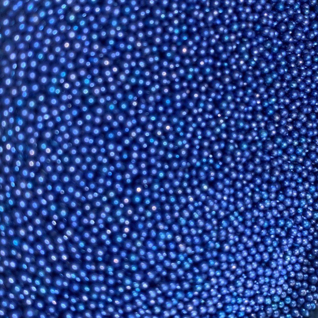 Blue Metallic Glass Beads