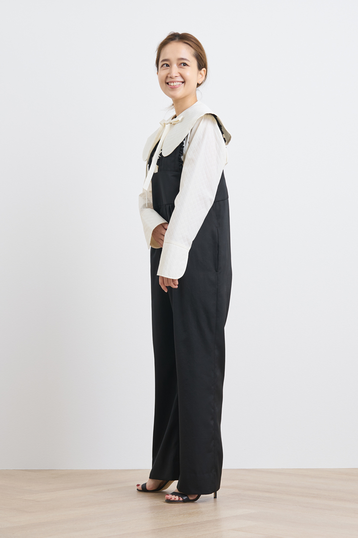 サテンフリルサロペット【2022AW】11月中旬発売予定 | dress | yori