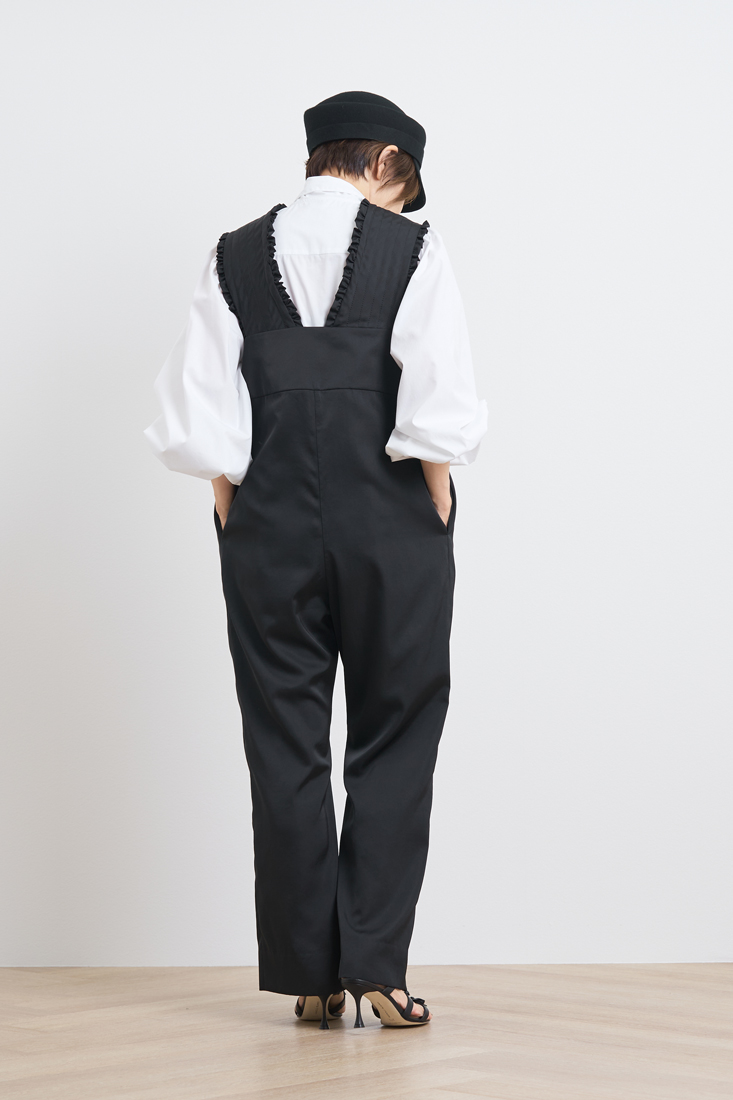 サテンフリルサロペット【2022AW】11月中旬発売予定 | dress | yori